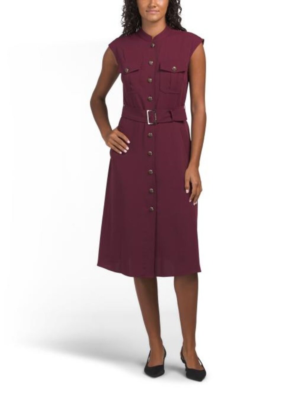 KARL LAGERFELD Belted Shirt Dress